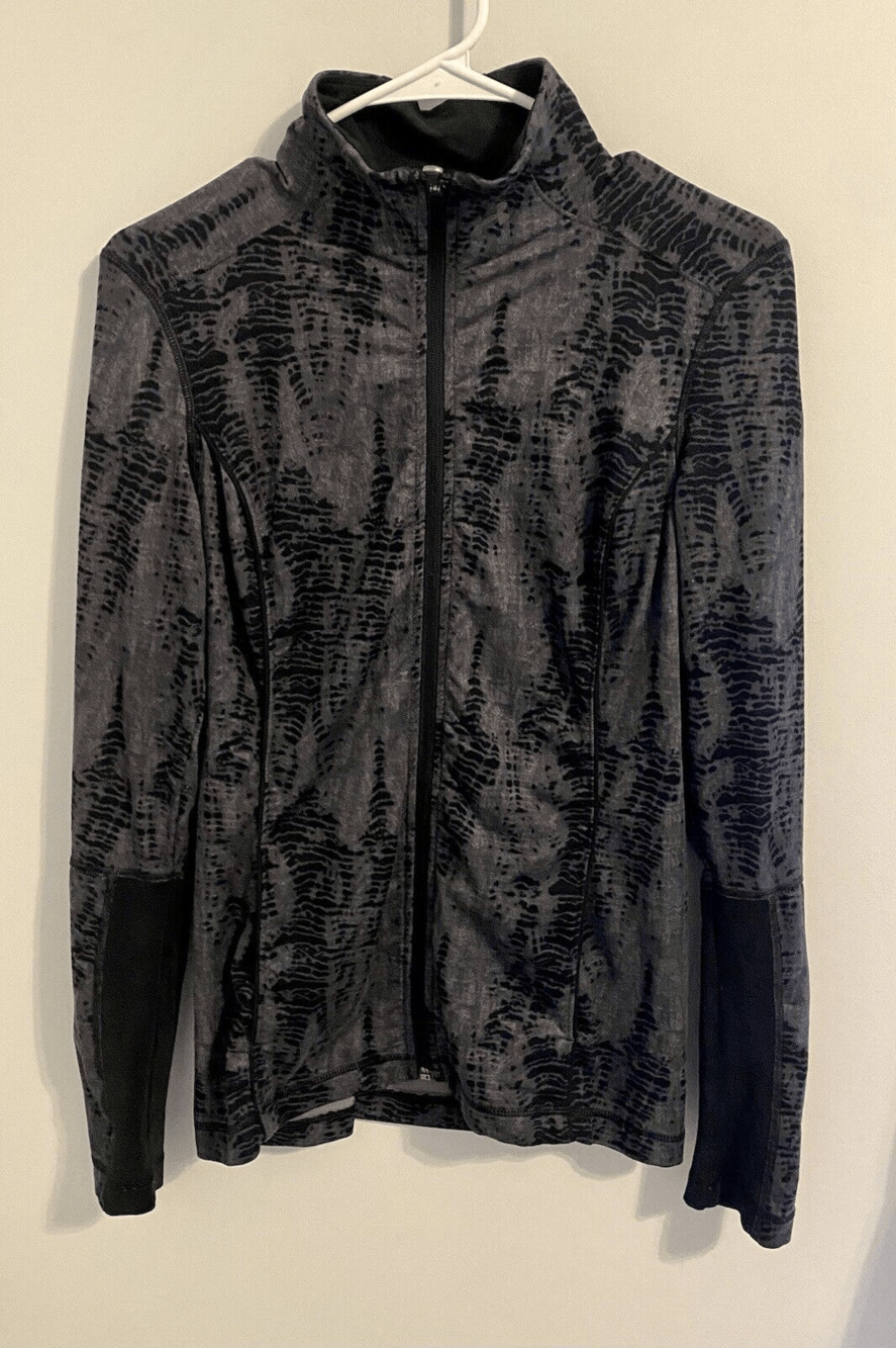 Under Armour Women's Studio Perfect Jacket Gray Black Full Zip Size Small